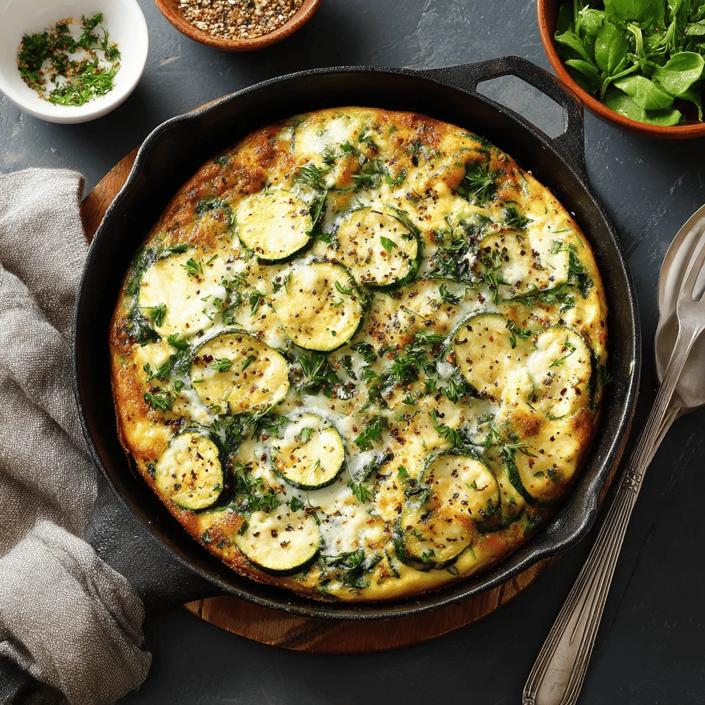 Spinach and Zucchini Frittata