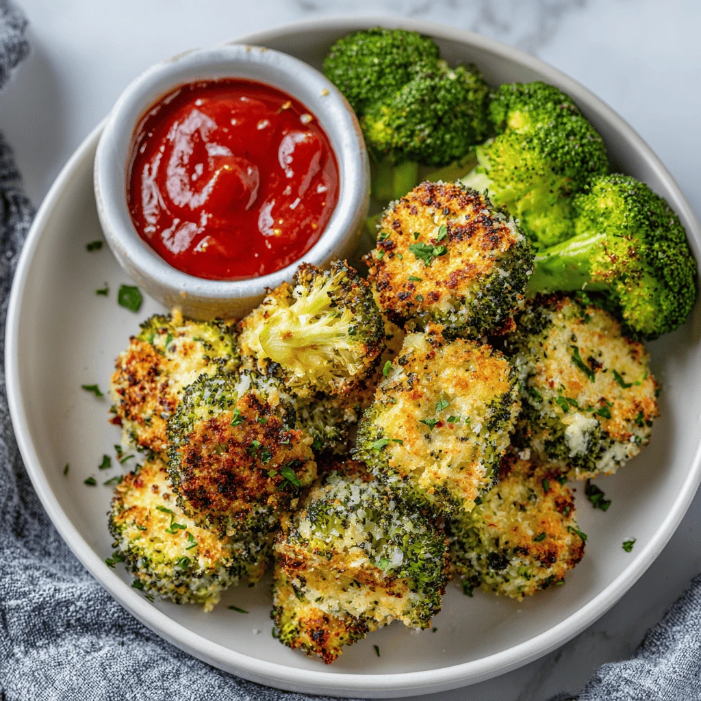 Garlic Parmesan Roasted Broccoli Bites
