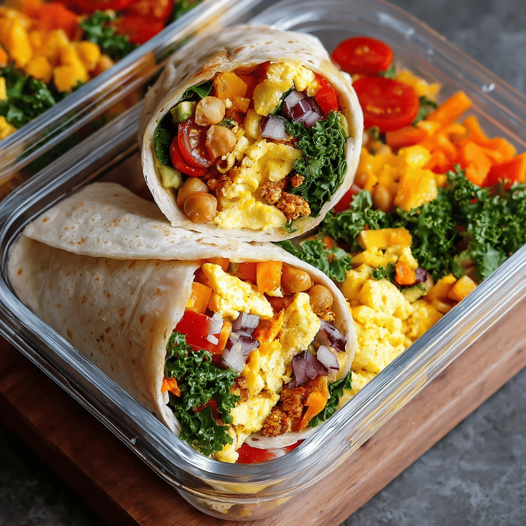 Healthy Breakfast Burrito Meal Prep