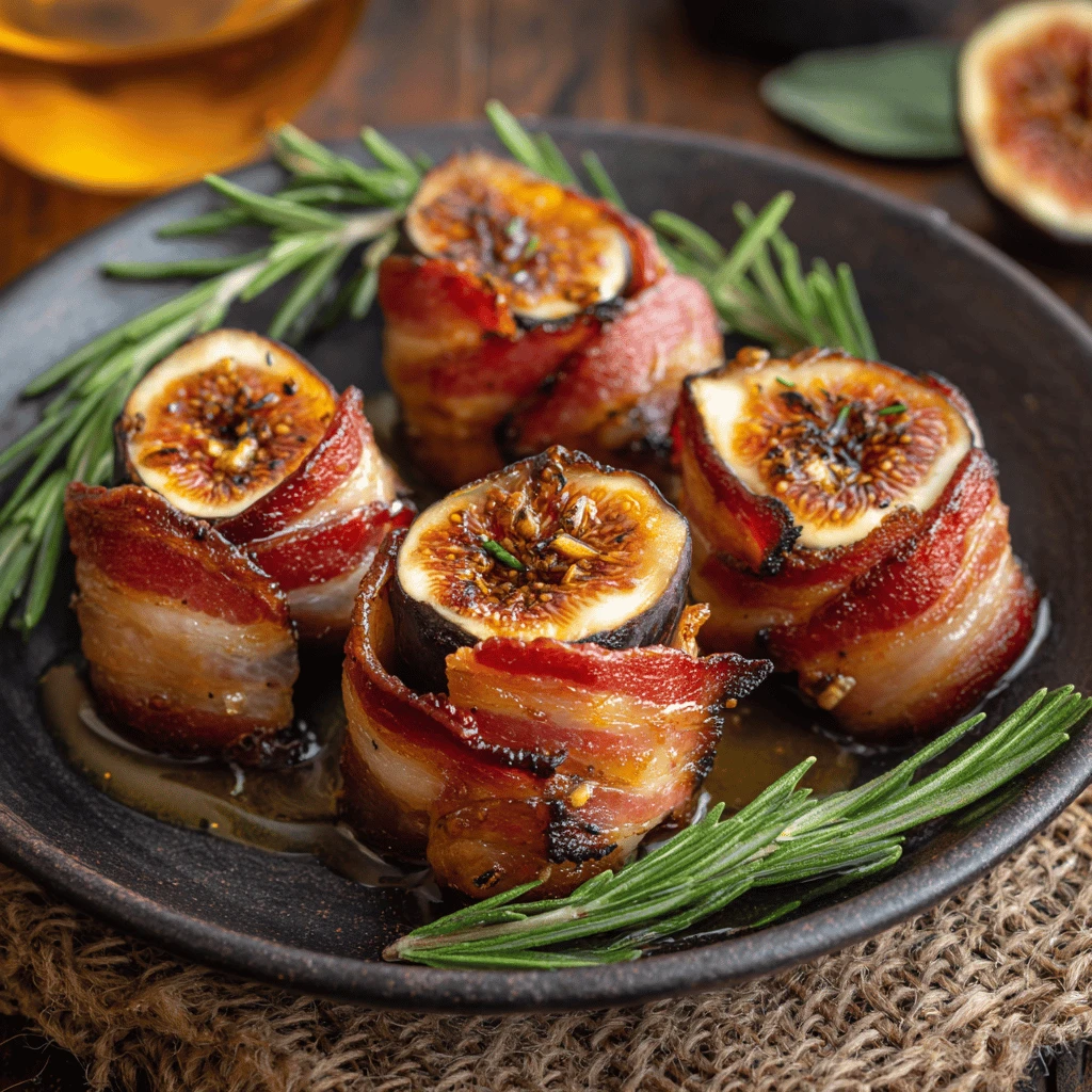 Bacon Wrapped Figs with Honey for Thanksgiving