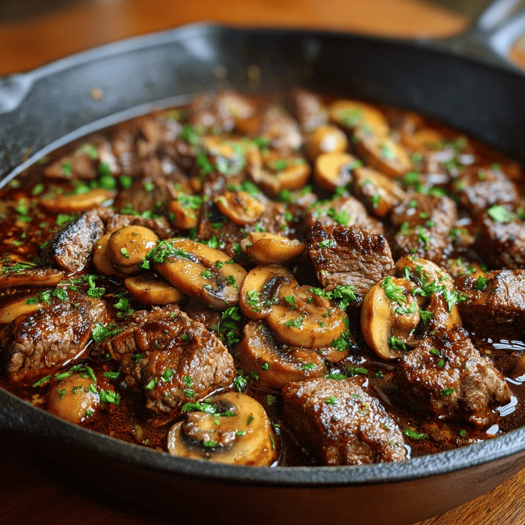 Easy Recipe Beef and Mushroom Skillet