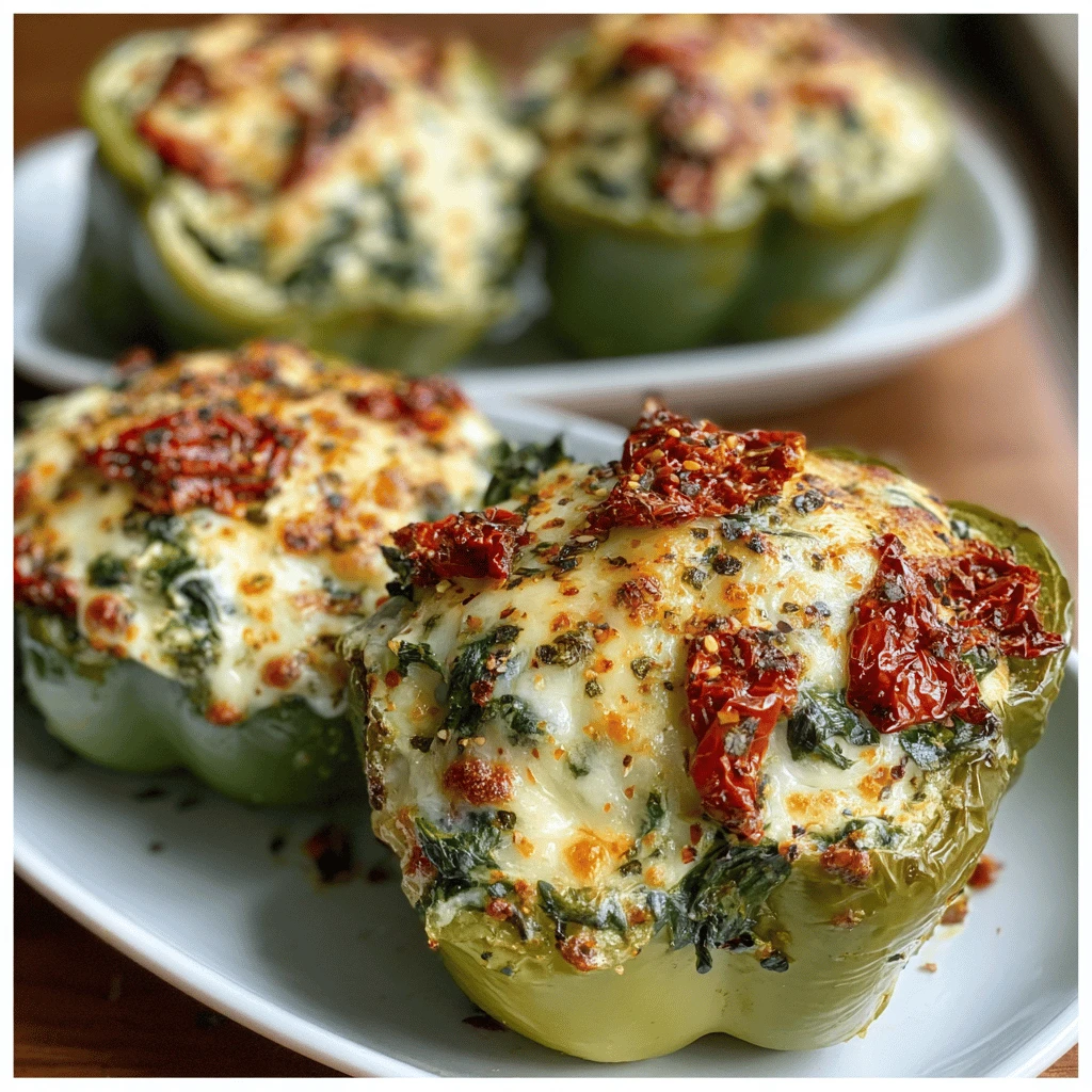 Spinach and Mozzarella Stuffed Peppers: A Flavorful Delight