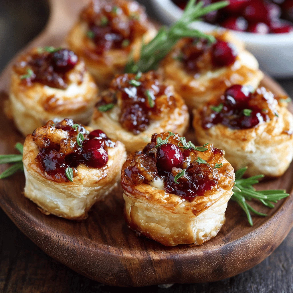 Cranberry Brie Puff Pastry Bites: Thanksgiving Appetizers