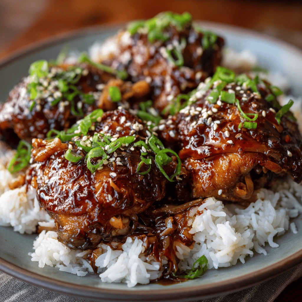 Slow Cooker Teriyaki Chicken Thighs