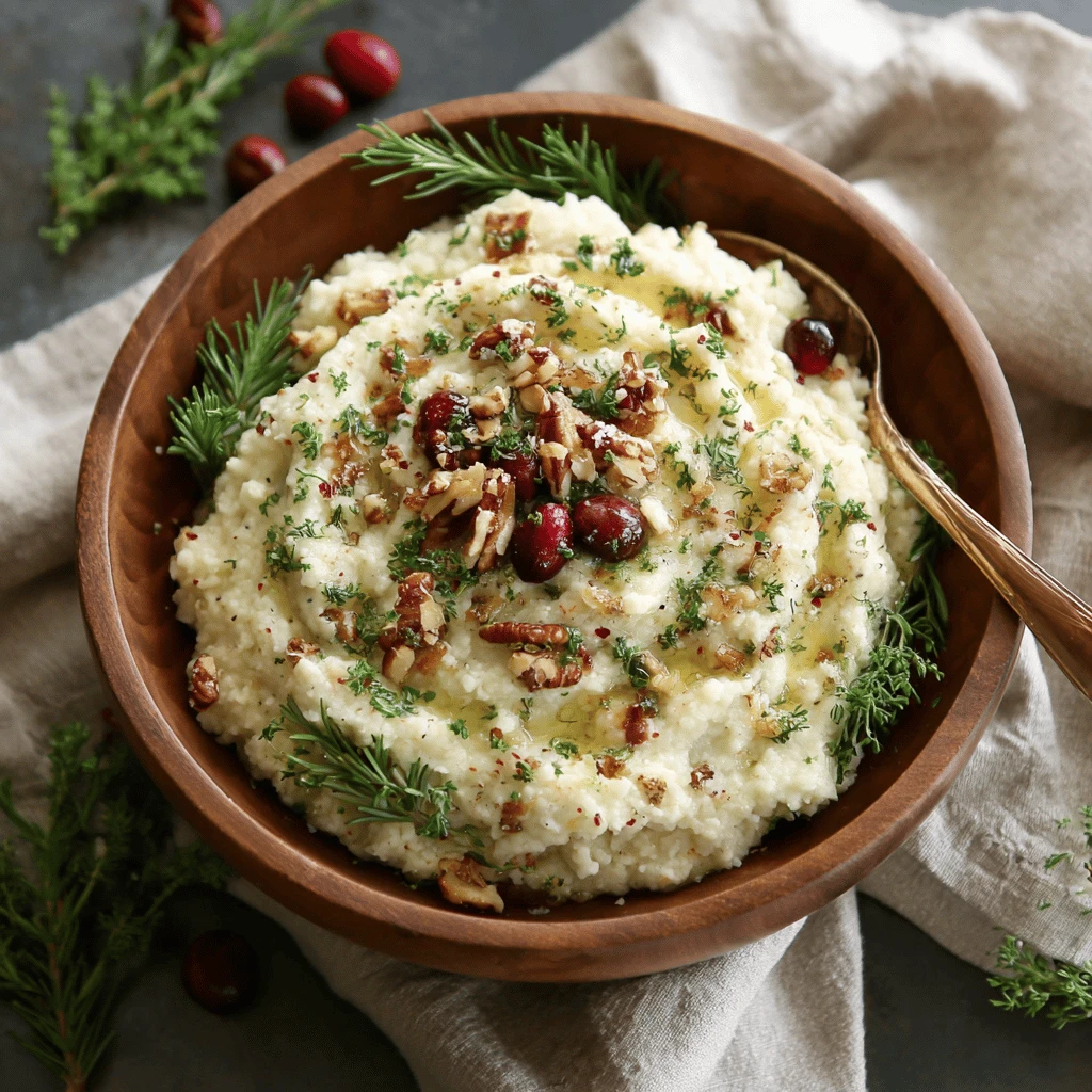 Creamy Garlic Cauliflower Mash: The Perfect Thanksgiving Side