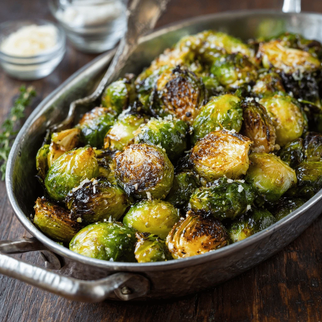 Garlic Roasted Brussels Sprouts for Thanksgiving