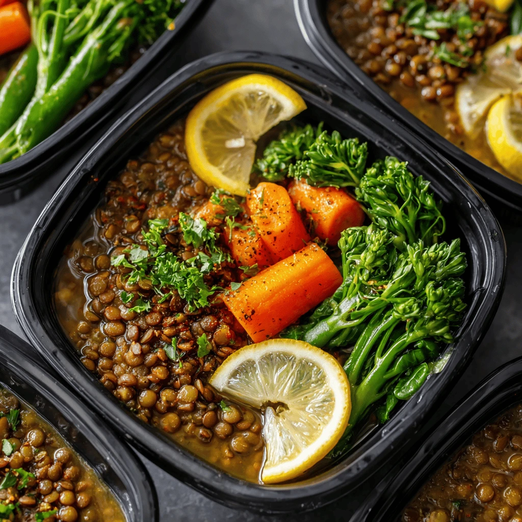 Lentil Soup Meal Prep Bowls
