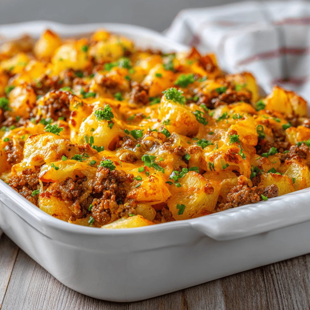 Cheesy Beef and Potato Casserole