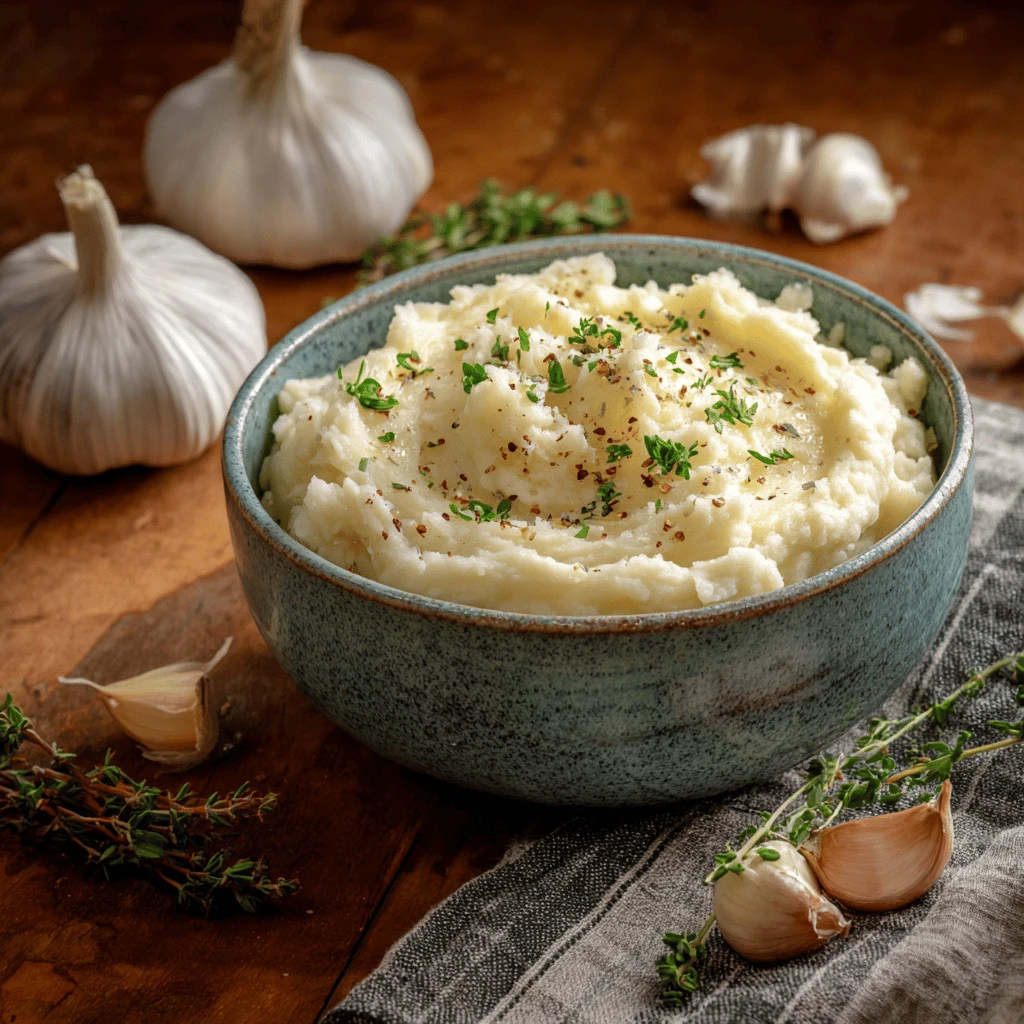Garlic Mashed Yukon Potatoes for Thanksgiving