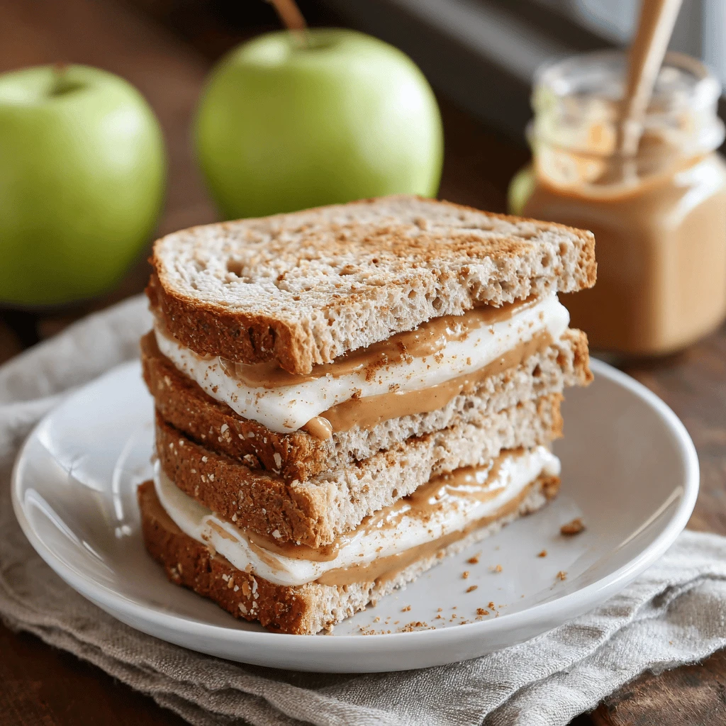 Apple Peanut Butter Sandwiches: Healthy Snacks