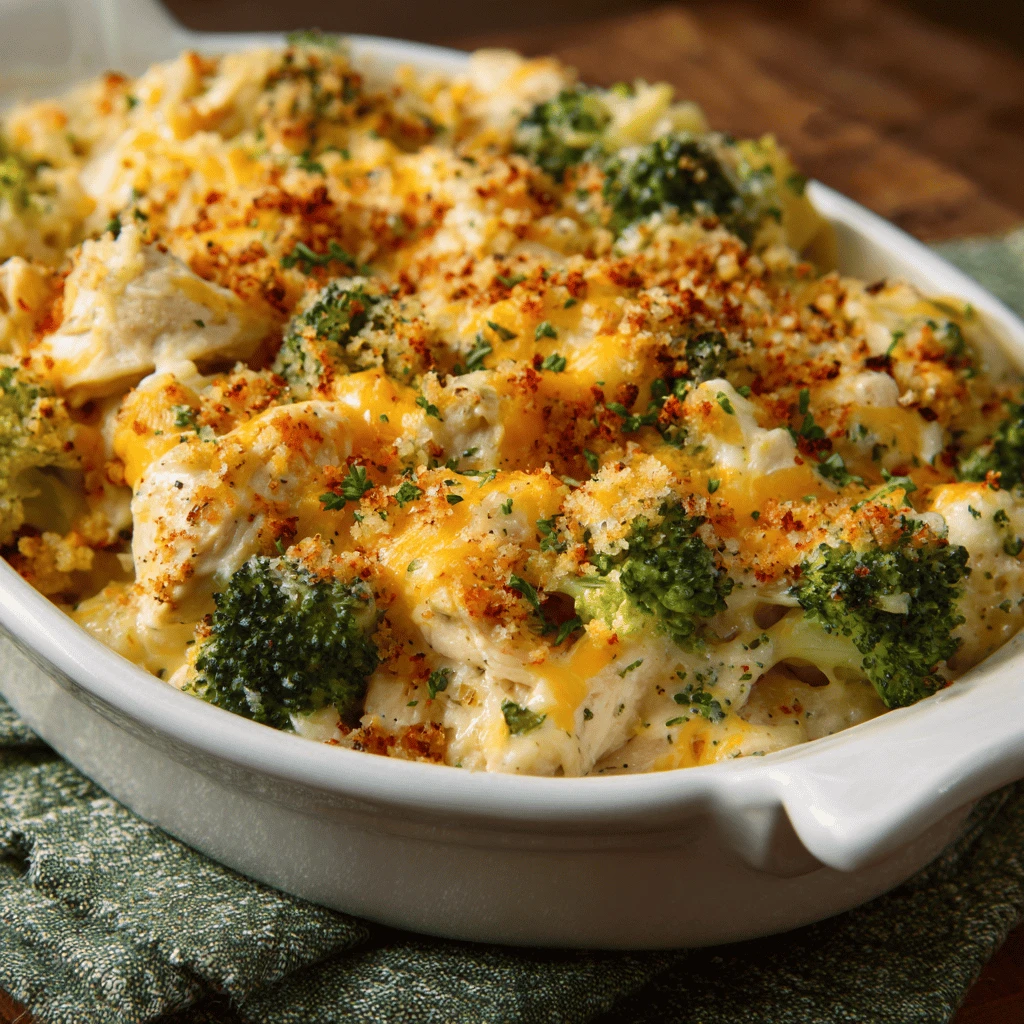 Cheesy Broccoli and Chicken Casserole