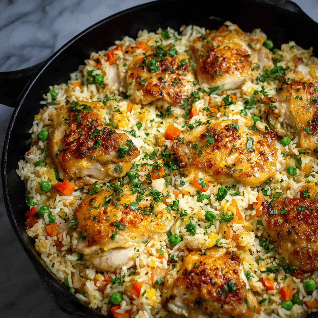 Easy Recipe Chicken and Rice Skillet