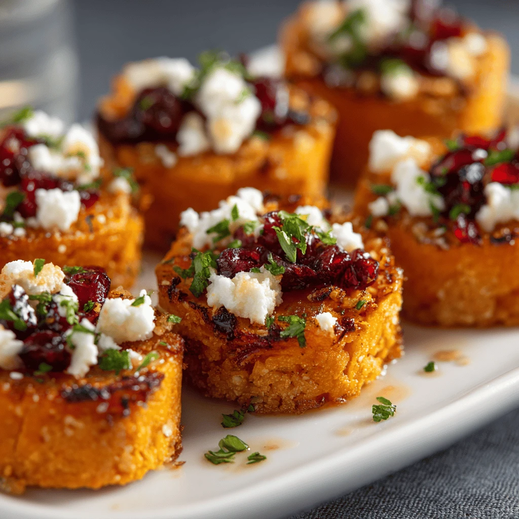 Sweet Potato and Goat Cheese Bites Thanksgiving Appetizers