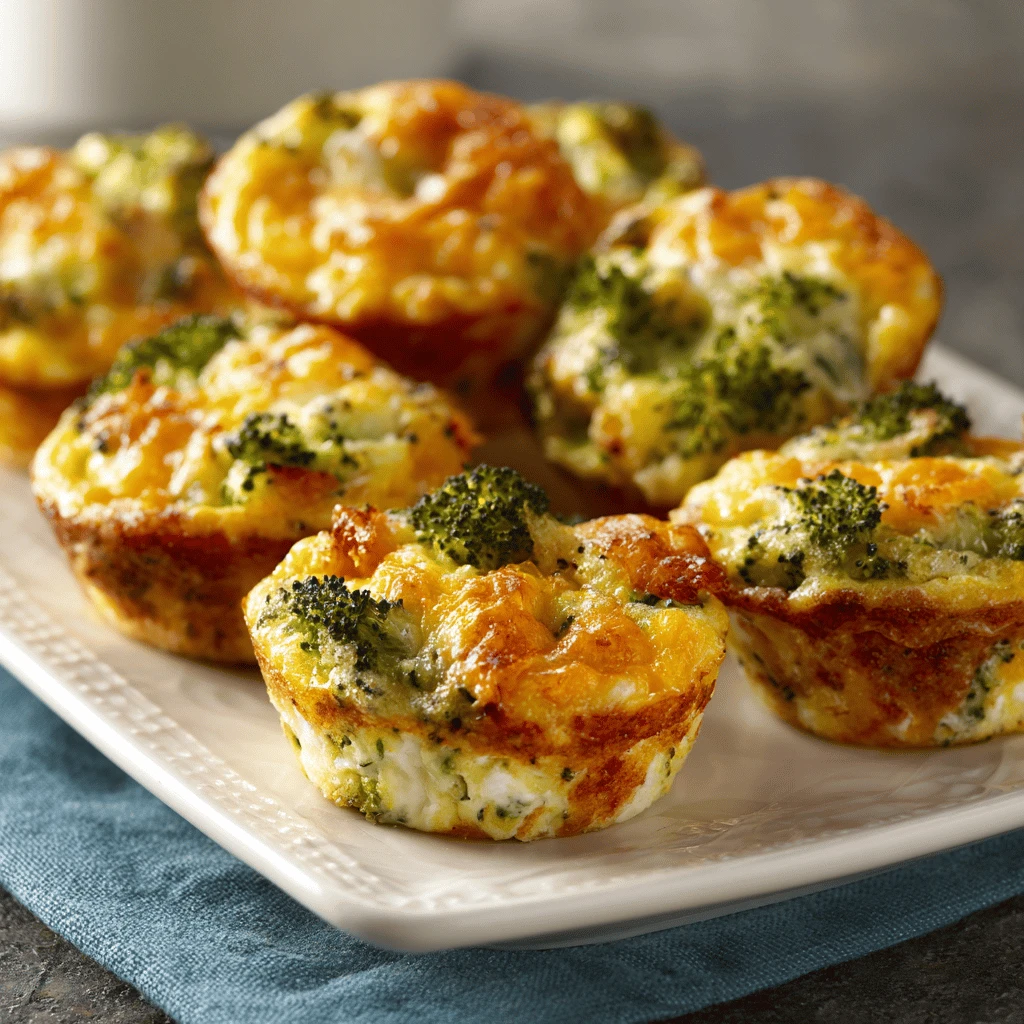 Broccoli and Cheddar Mini Frittatas