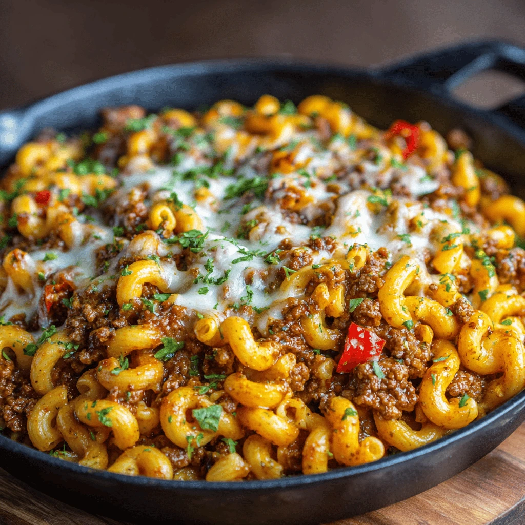 Easy Recipe Cheesy Beef Pasta