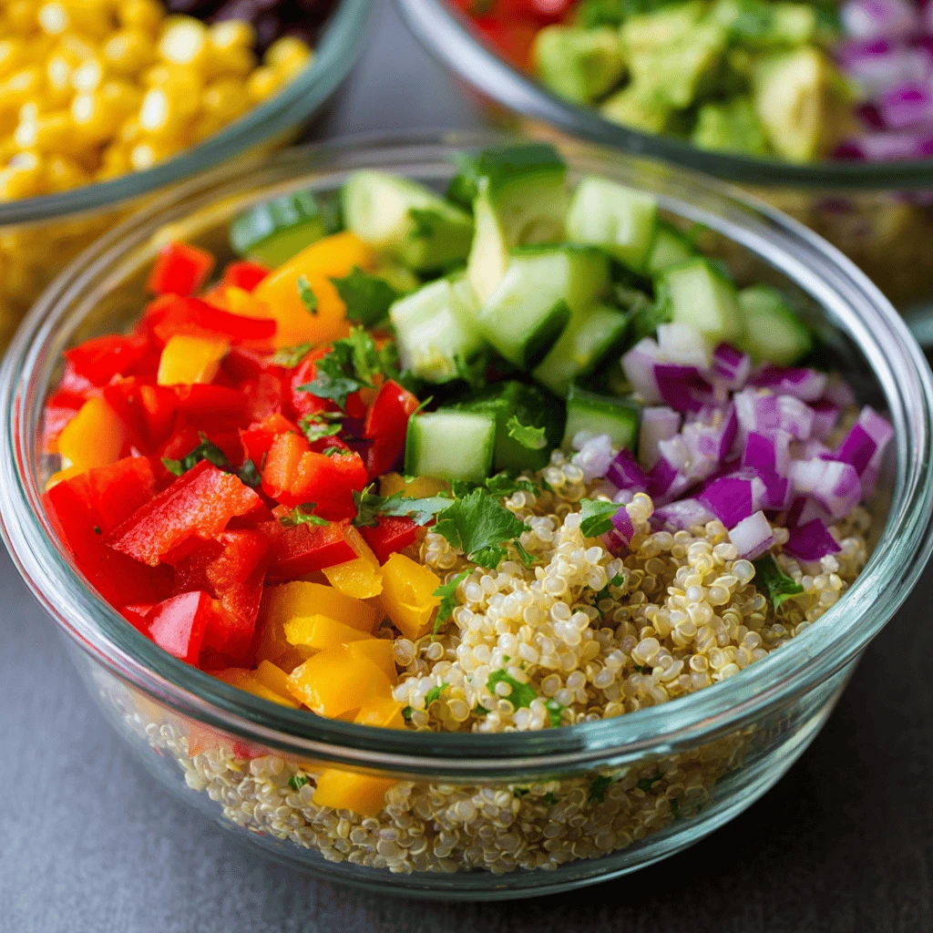 Quinoa torso Salad Meal Prep Bowls