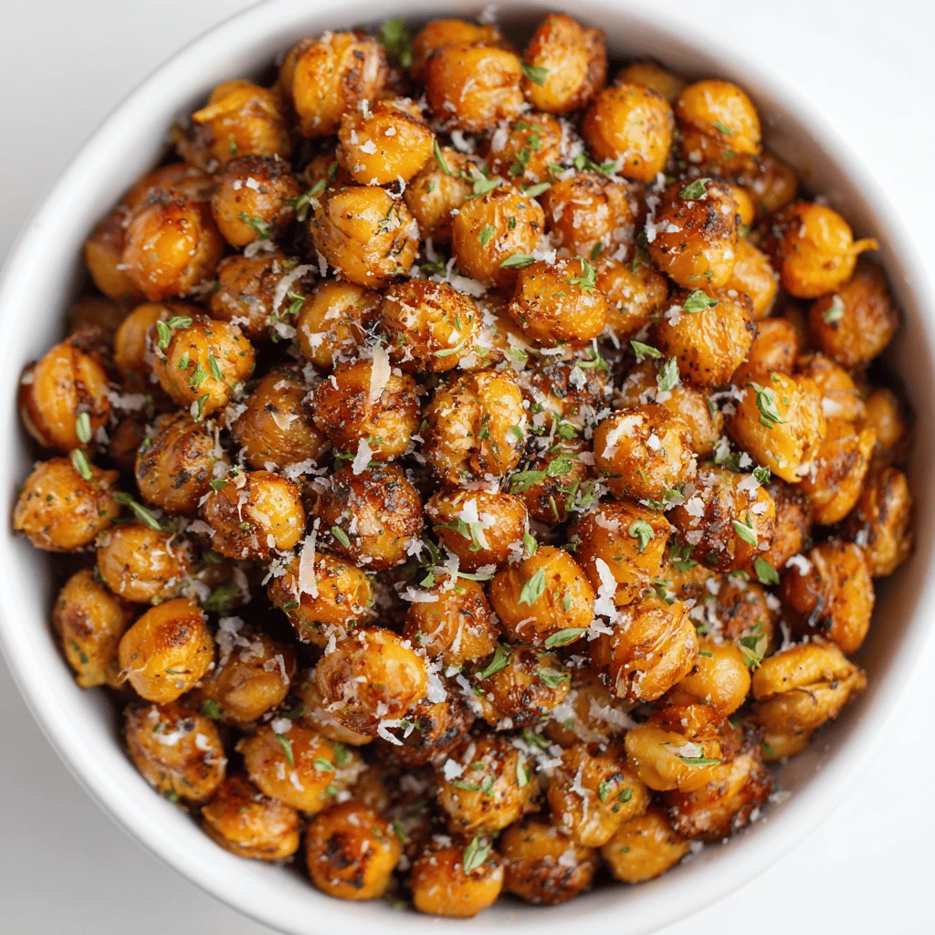 Garlic Parmesan Roasted Chickpeas for Thanksgiving