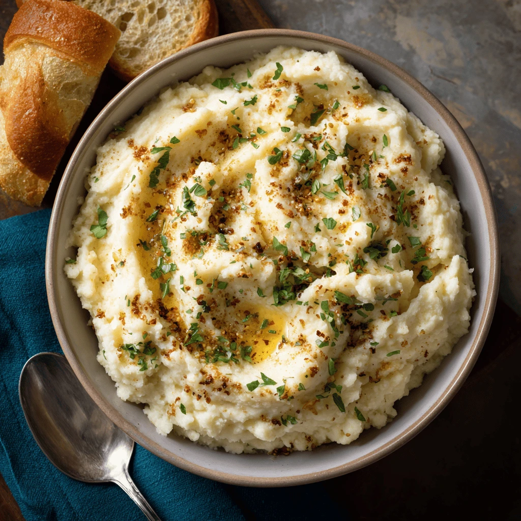 Garlic Mashed Parsnips Thanksgiving Side