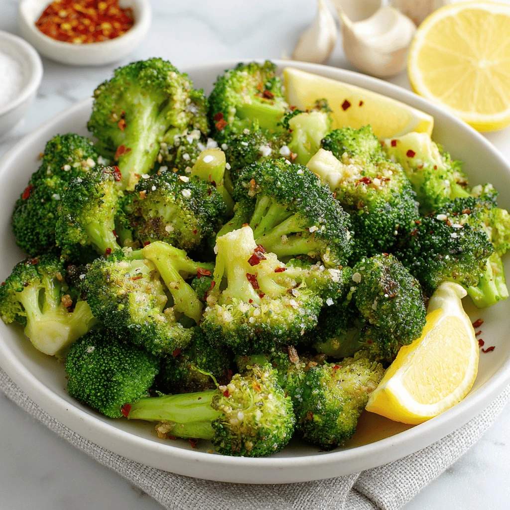 Crispy Air Fryer Garlic Broccoli