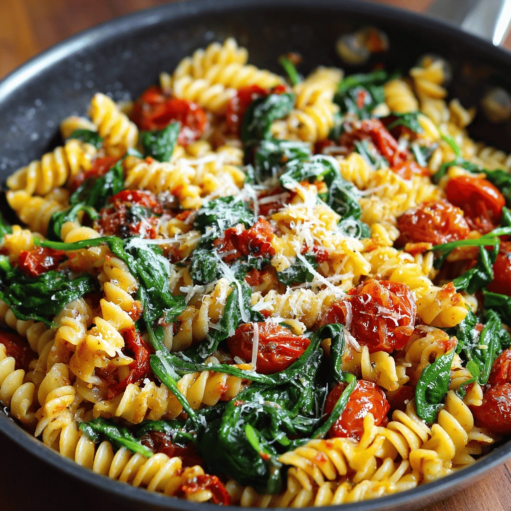Spinach and Tomato Pasta Skillet: A Quick & Flavorful Weeknight Meal