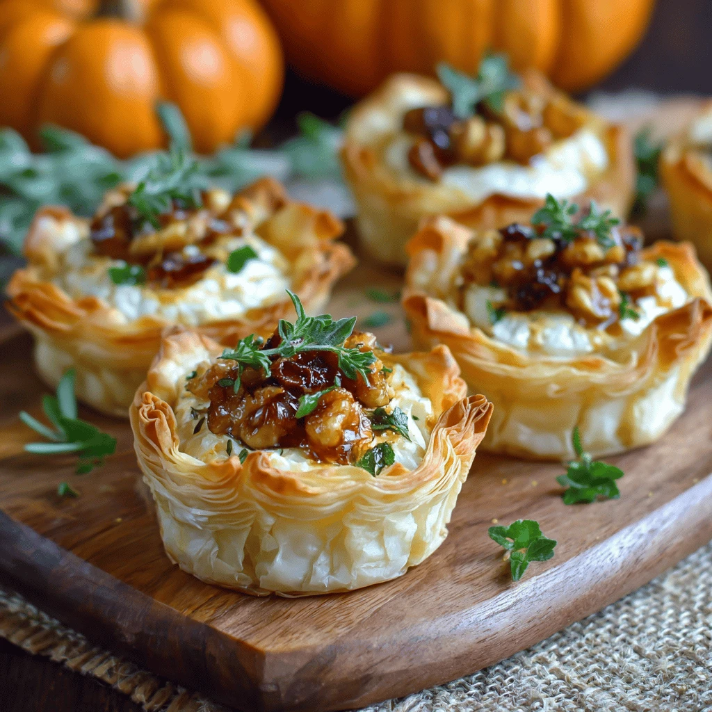 Pumpkin Brie Phyllo Cups: Thanksgiving Appetizers