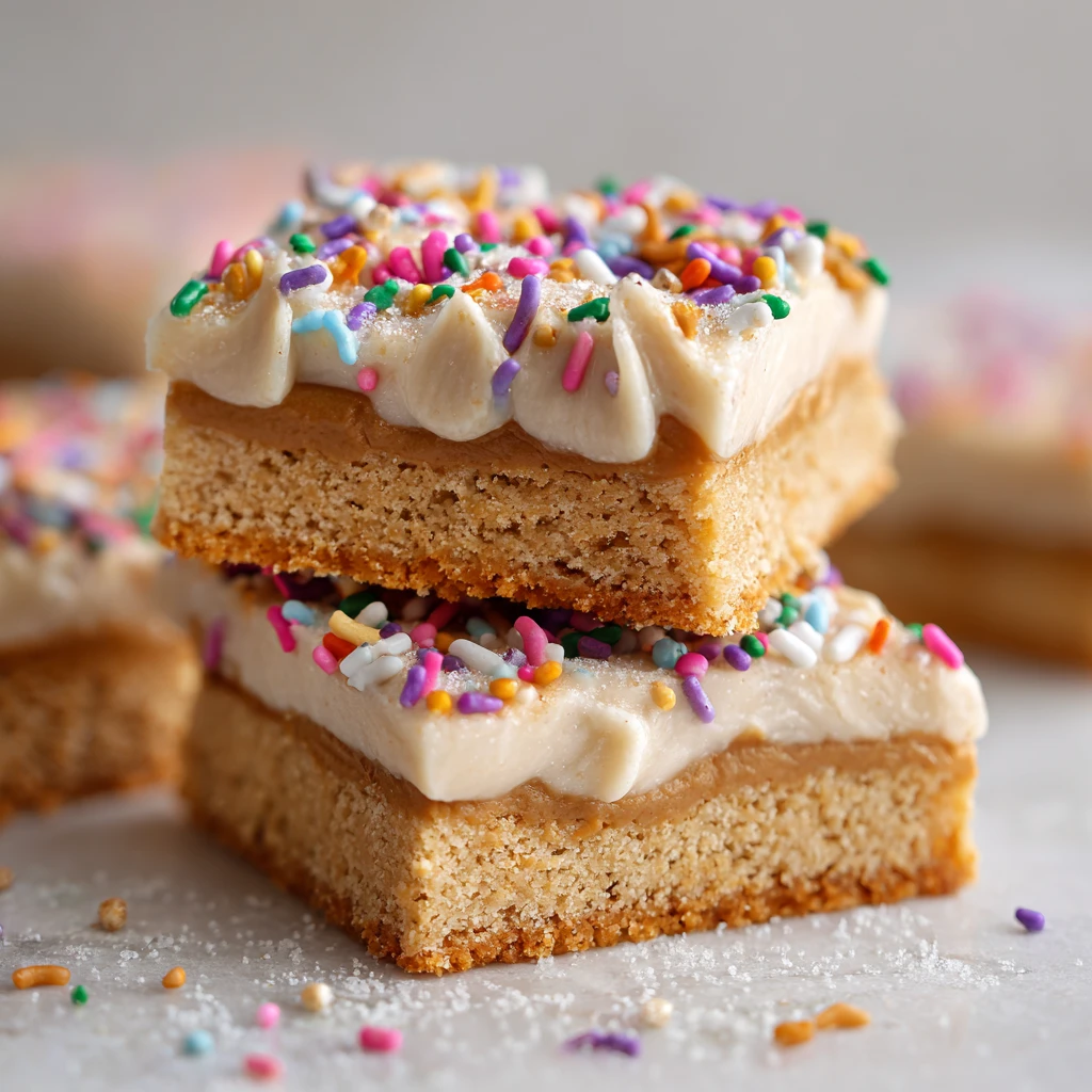 Frosted Sugar Cookie Butter Bars