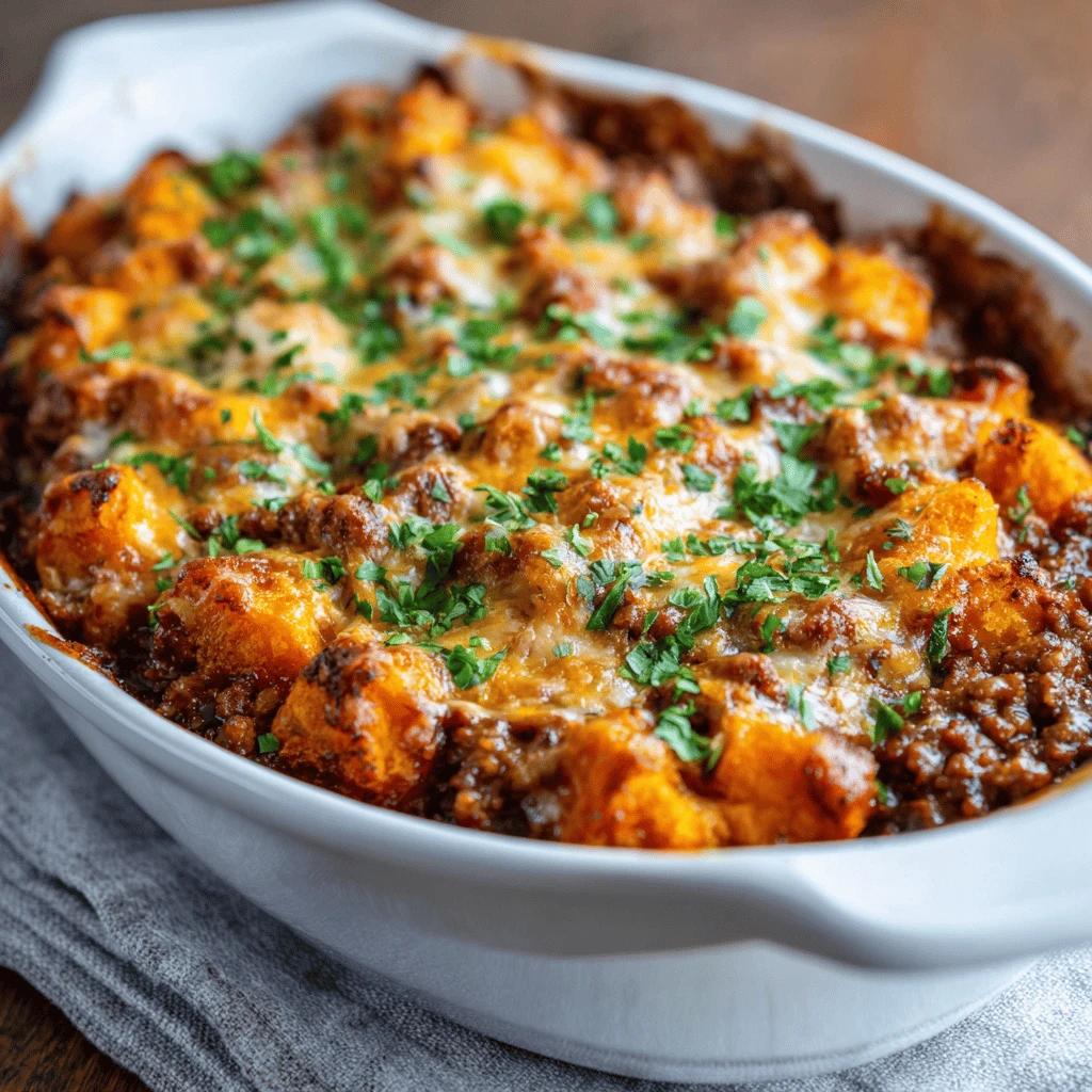 Ground Beef and Sweet Potato Casserole: A Comforting Twist on Classic Flavors