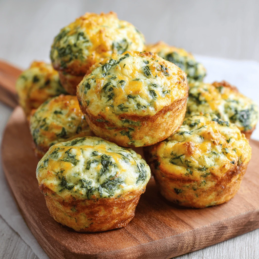 Spinach Cheese Mini Muffins Healthy Snacks
