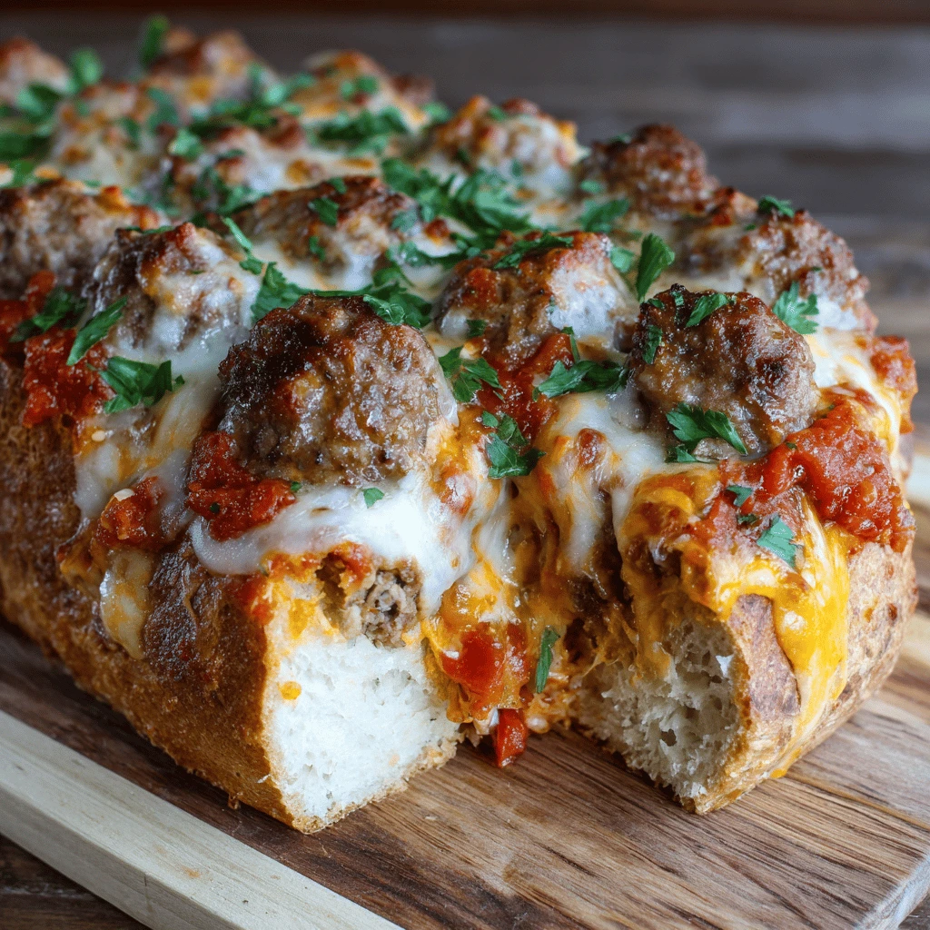 Crockpot Meatball Sub Casserole Stuffed