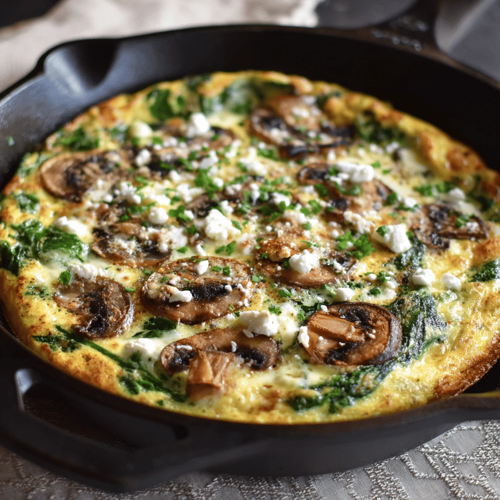 Spinach and Mushroom Frittata
