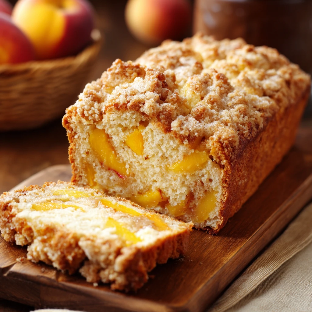 Peach Cobbler Bread