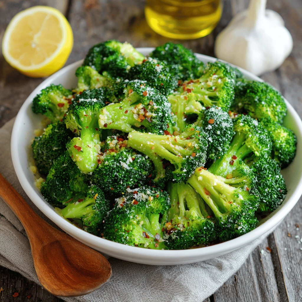 Garlic Butter Roasted Broccoli Florets