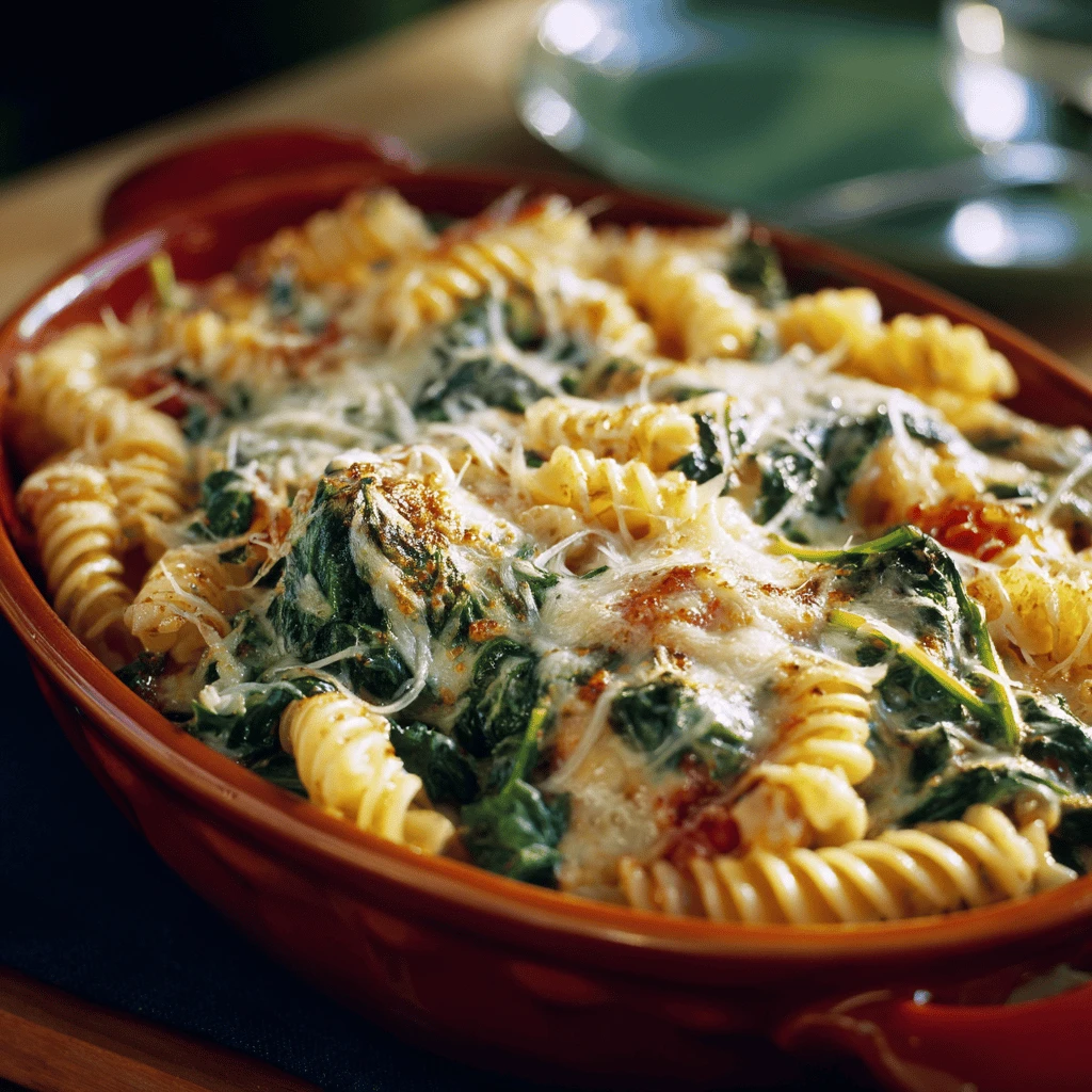 Spinach and torso Pasta Bake