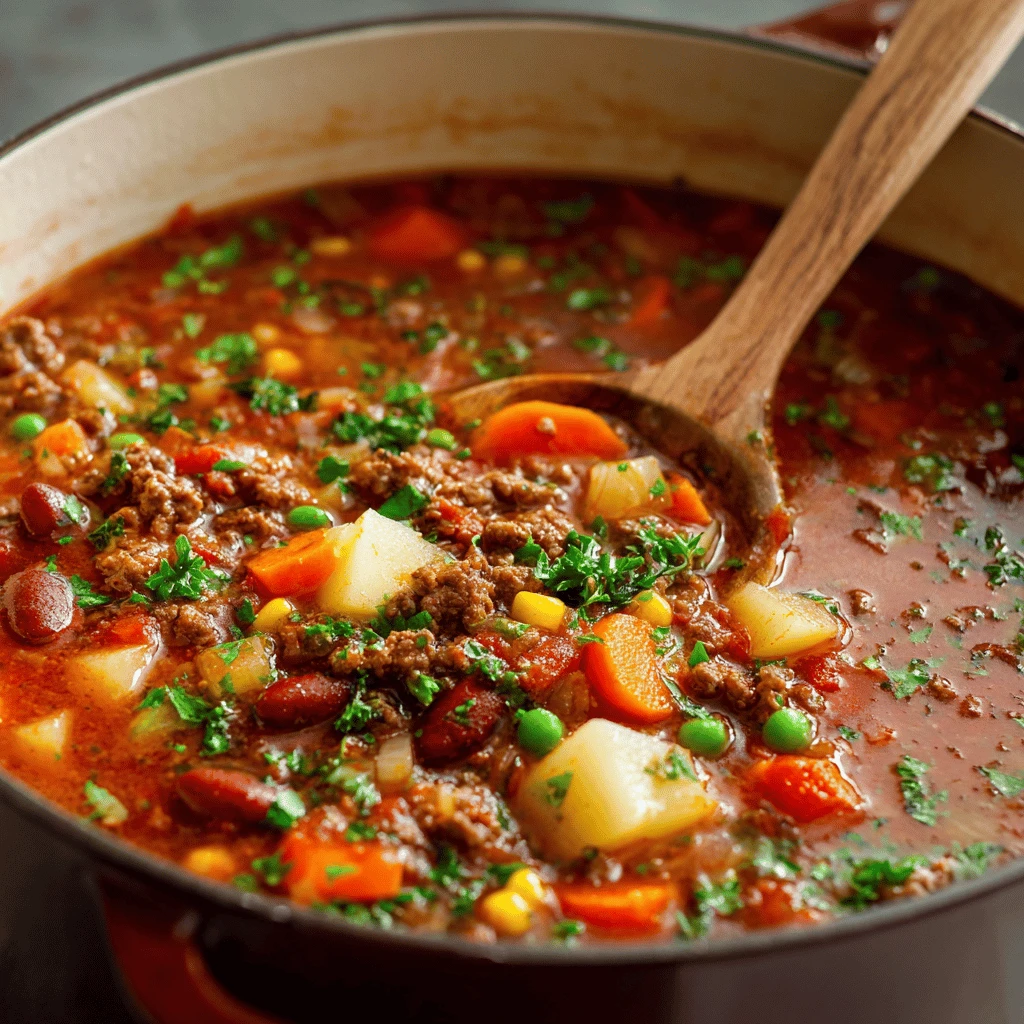 Ground Beef and Vegetable Soup