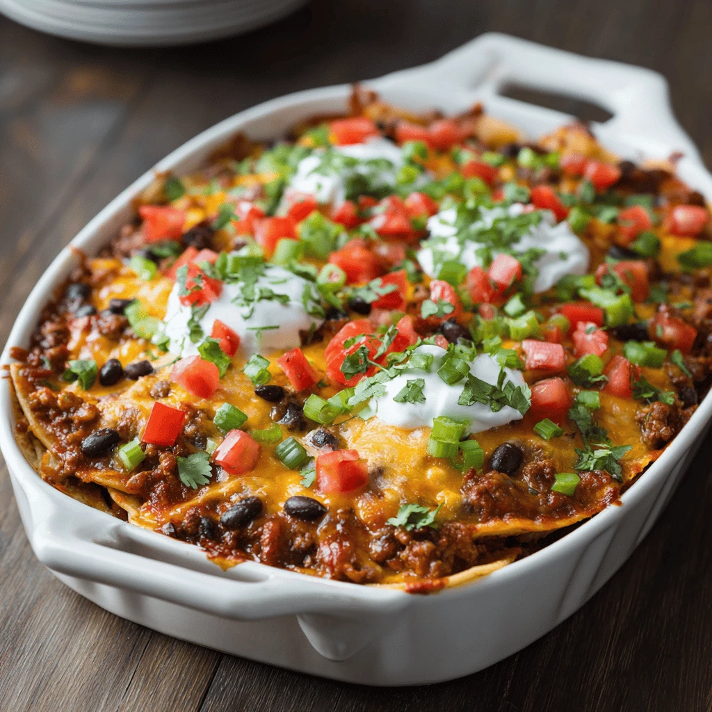 Beef Taco Bake with Cheese