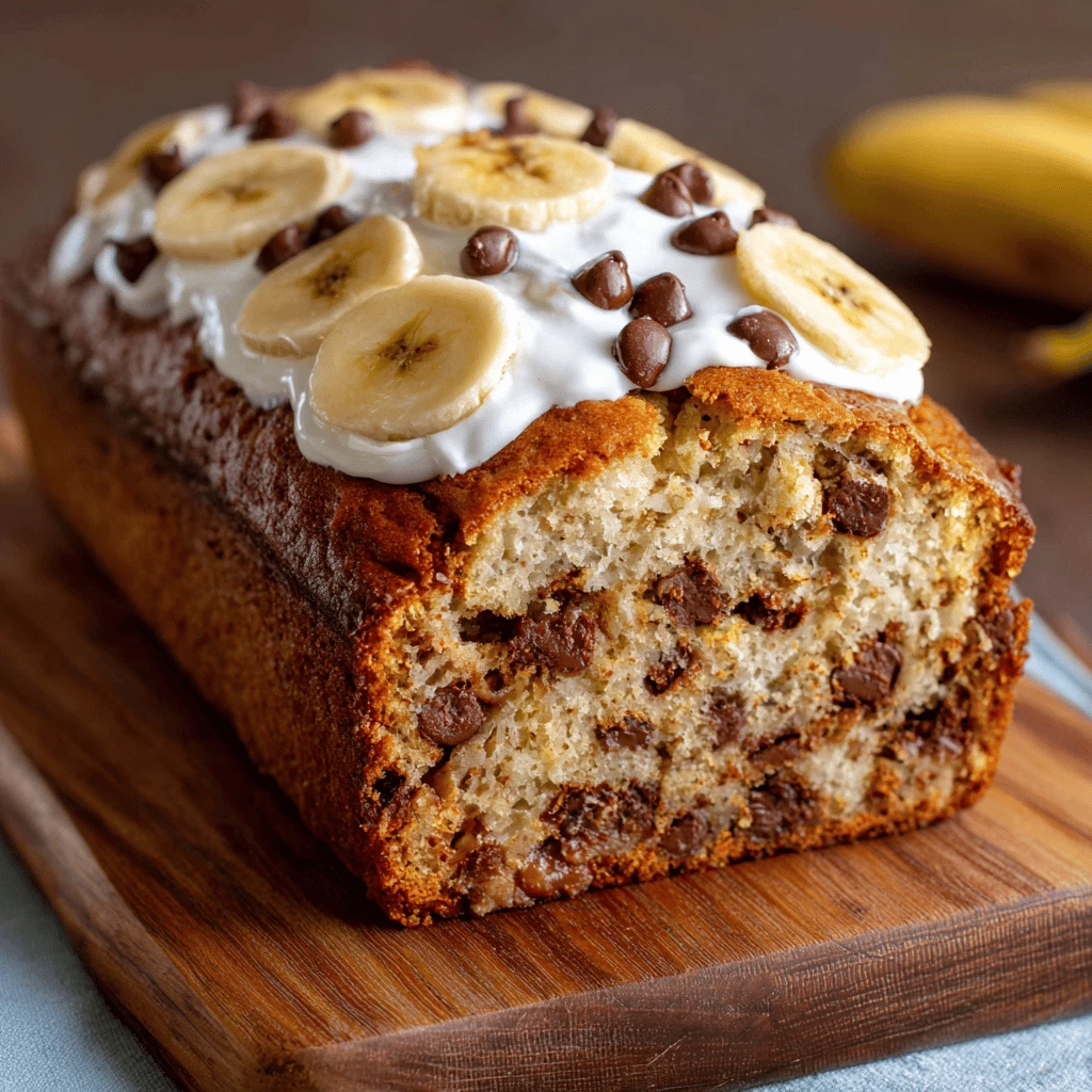 Chocolate Chip Banana Pudding Bread