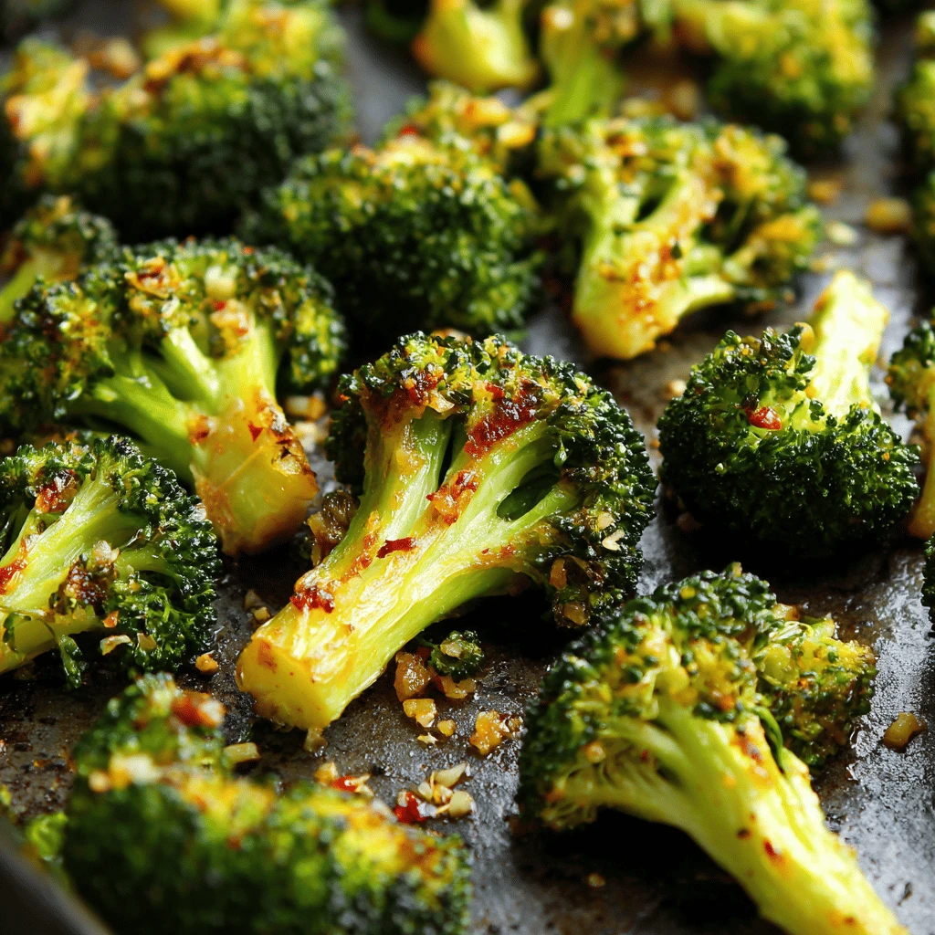Garlic Butter Roasted Broccoli Florets