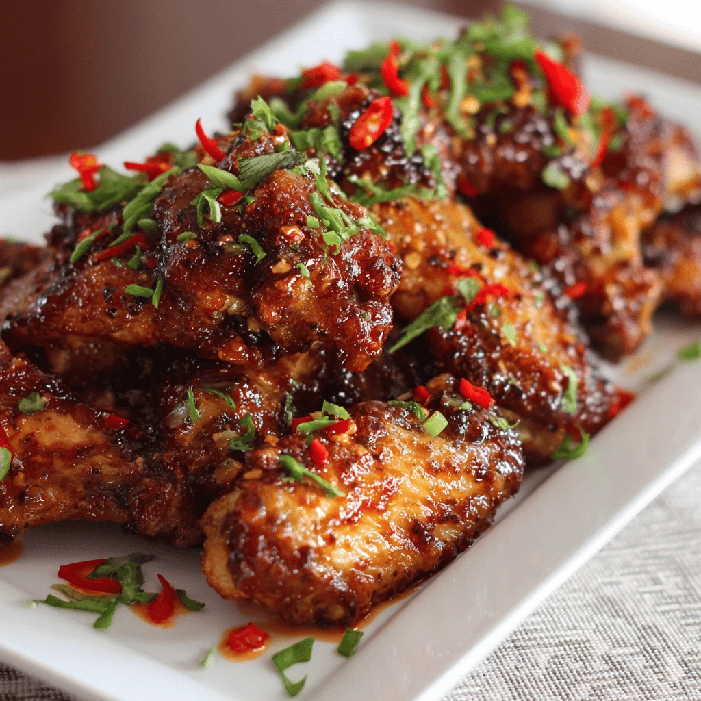 Spicy Honey Sriracha Chicken Wings