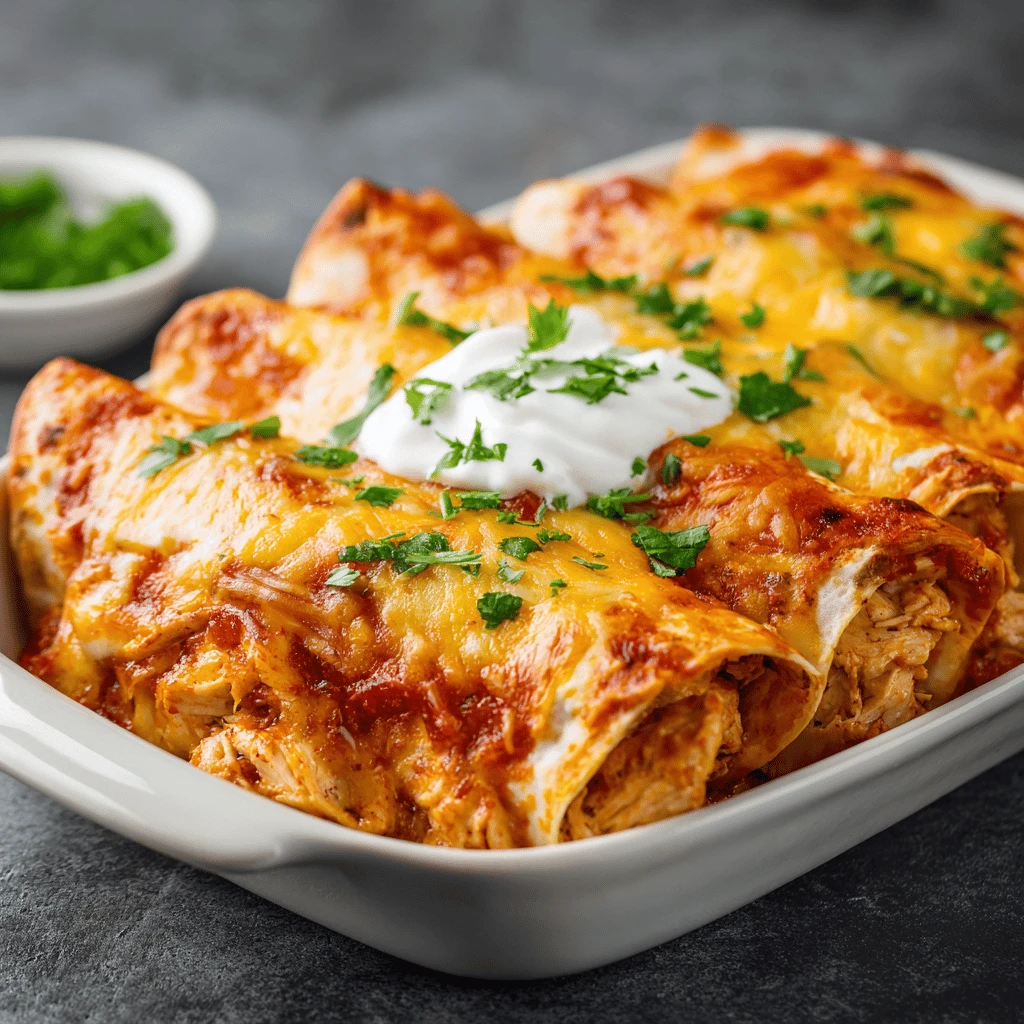 Easy Recipe Cheesy Chicken Enchiladas