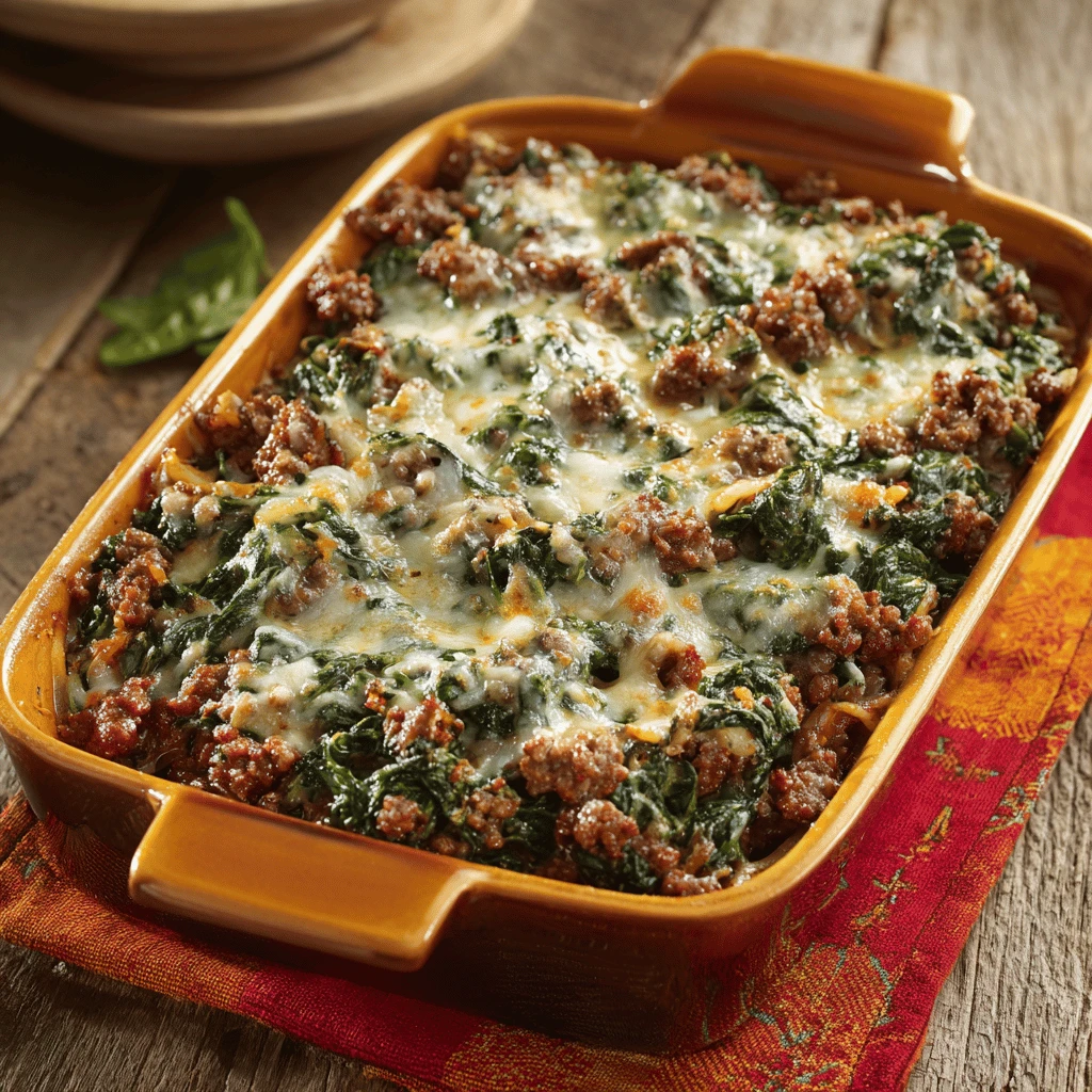 Beef and Spinach Casserole