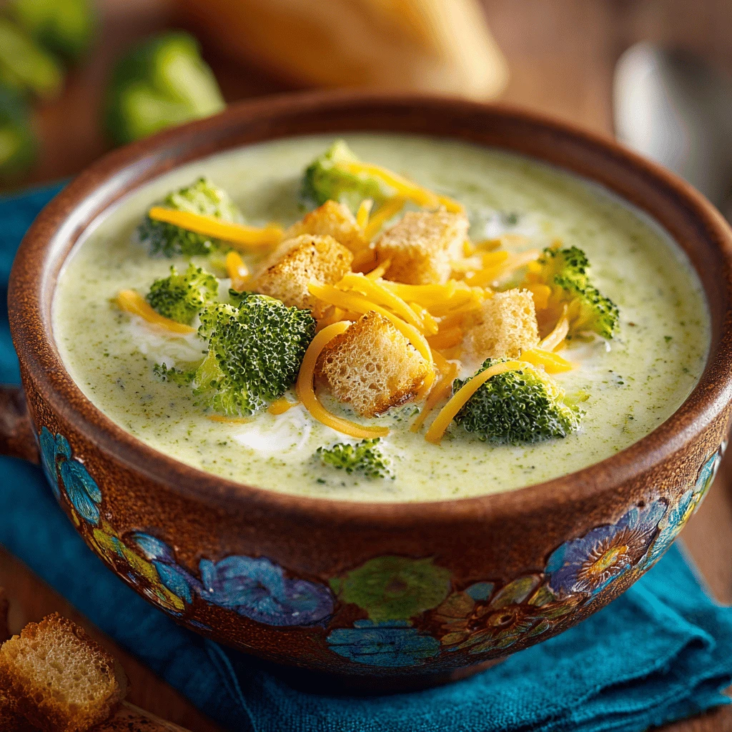 Creamy Broccoli Soup with Cheese