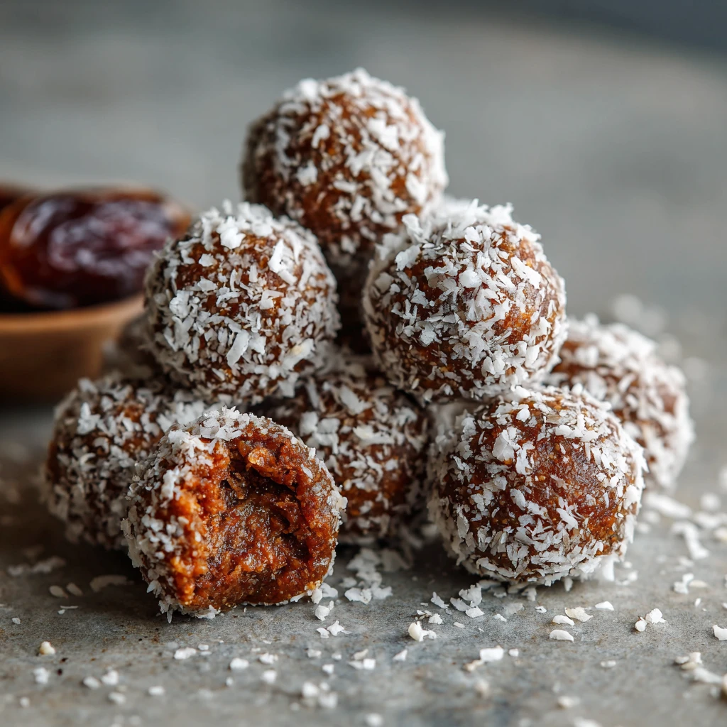 Almond Coconut Energy Balls Snack