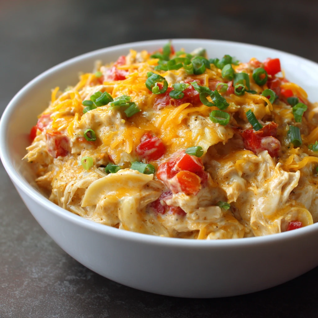 Crockpot Chicken and Cheese Casserole