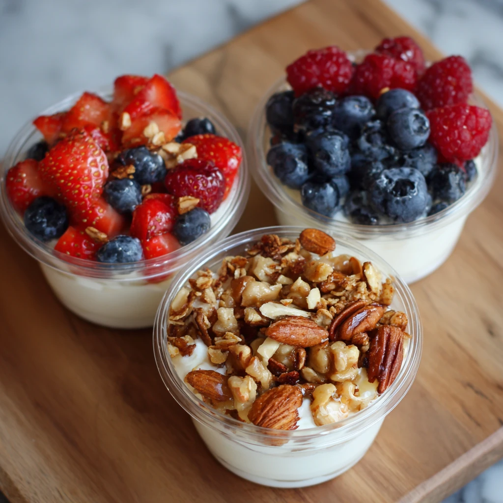 Fruit and Nut Yogurt Cups Snack