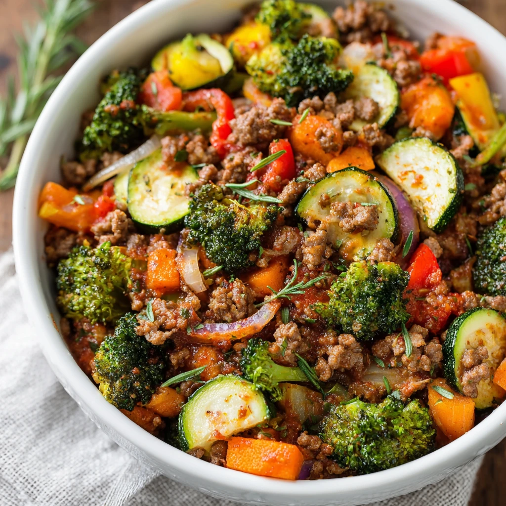 Ground Beef and Veggie Meal Prep
