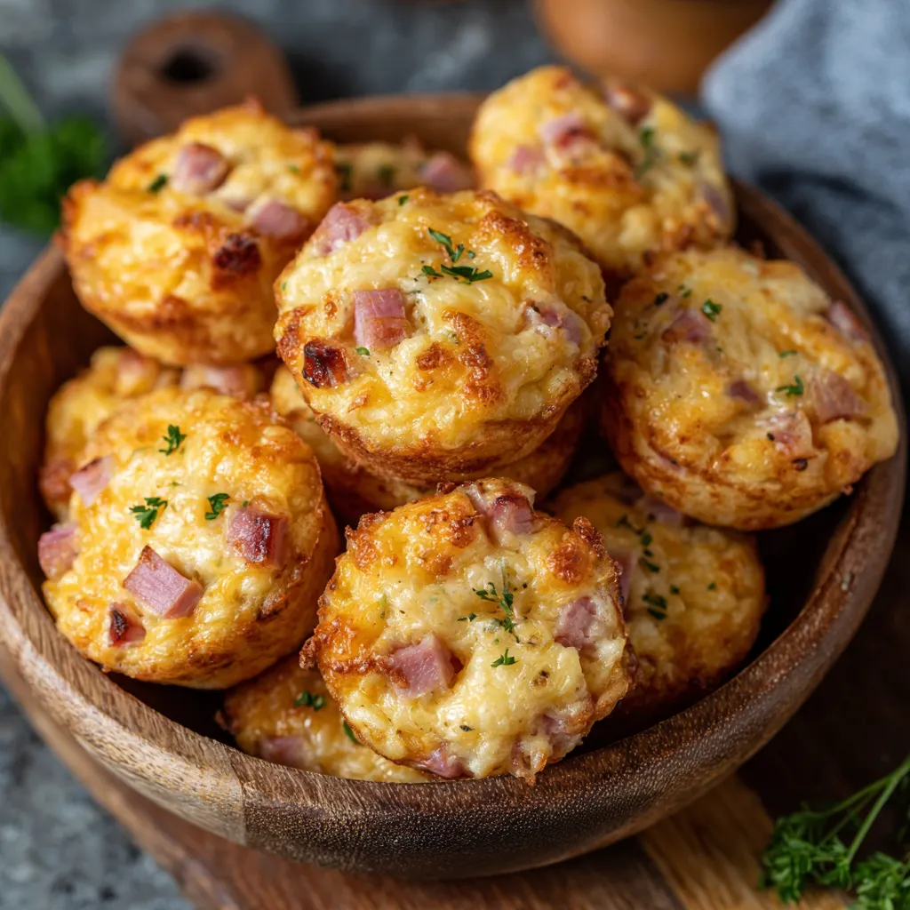 Ham and Cheese Mini Muffins