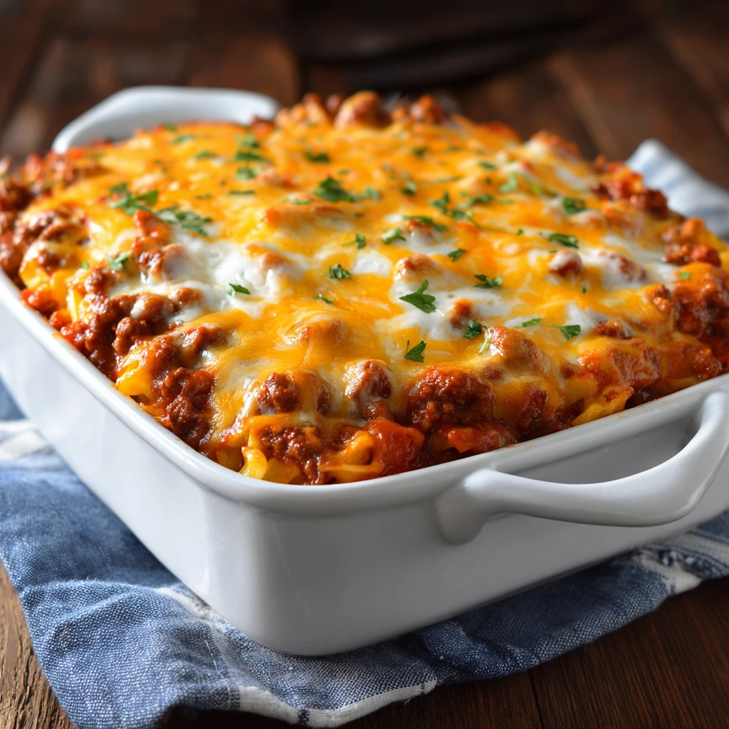 Cheesy Beef Casserole Easy Dinner