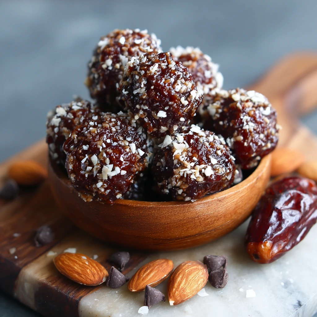 Chocolate Almond Energy Bites Healthy Snacks
