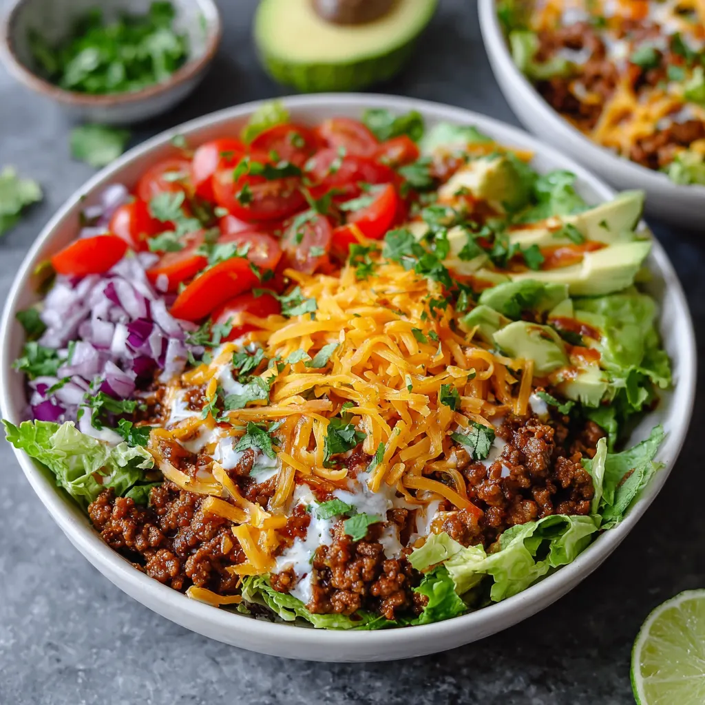 Beef Taco Salad Bowls
