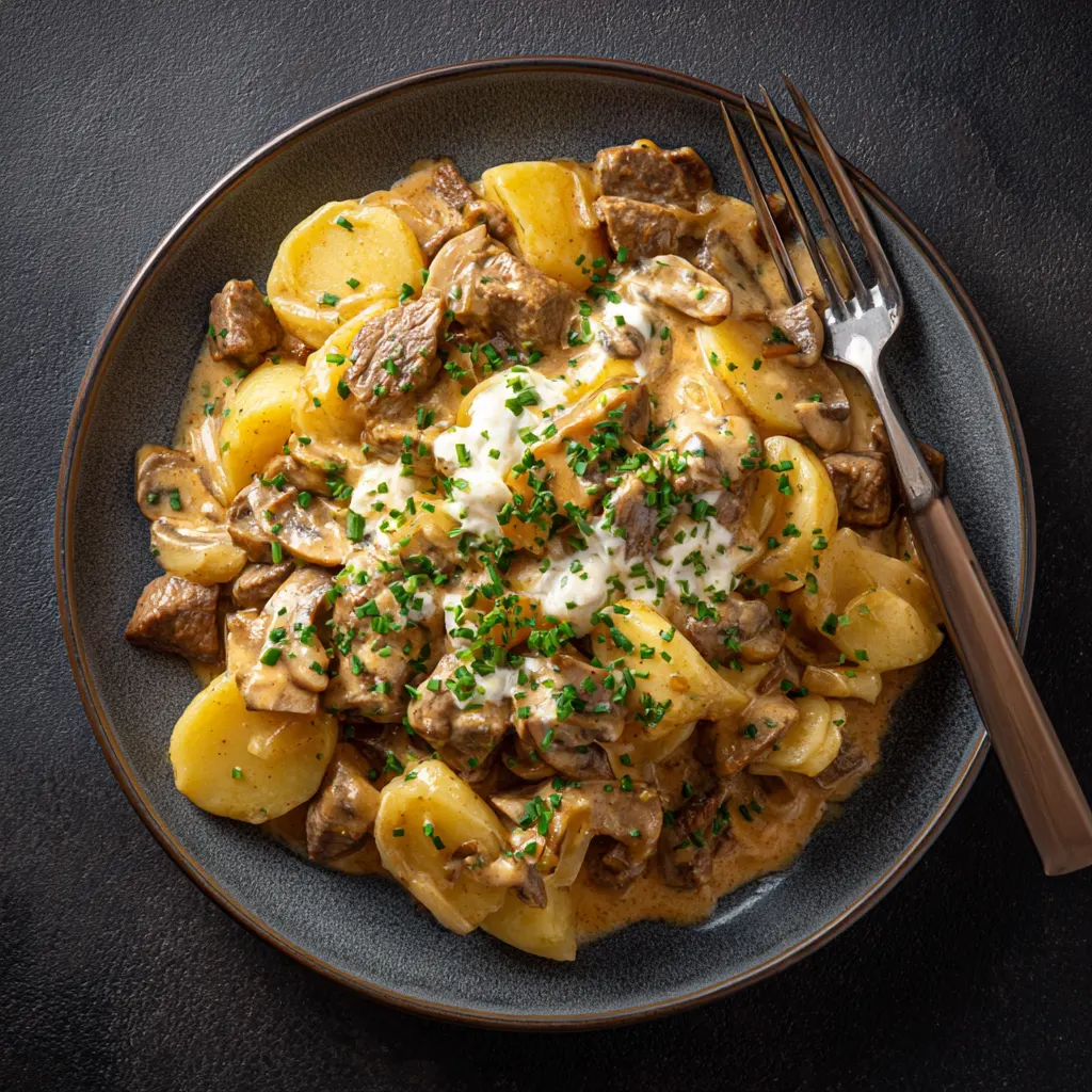 Beef Potato Stroganoff
